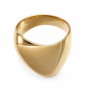 Anello da donna in oro giallo 18 carati dal design a sigillo