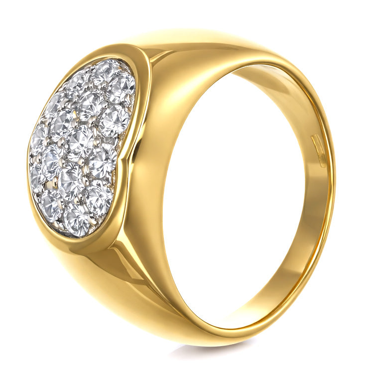 Anello - 18 carati Oro bianco, Oro giallo - 0.43ct. tw. Diamante (Naturale)