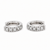 Orecchini - 18 carati Oro bianco - 0.15ct. tw. Diamante (Naturale) - Made in Italy - Handmade