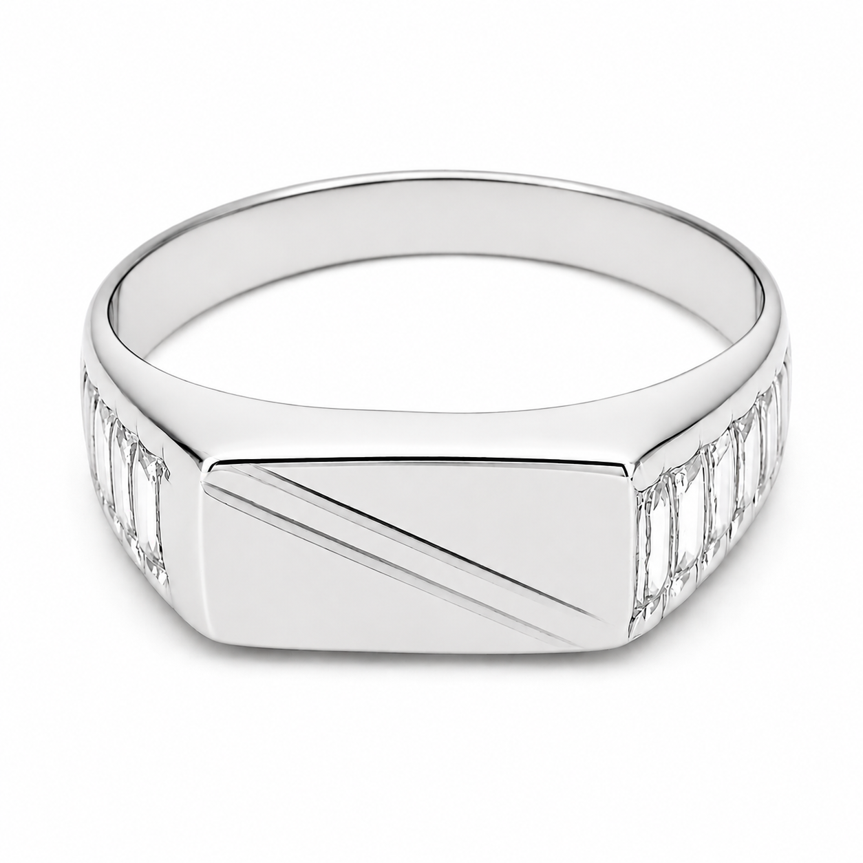 Anello - 18 carati Oro bianco - Made in Italy - Handmade