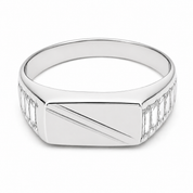 Anello - 18 carati Oro bianco - Made in Italy - Handmade