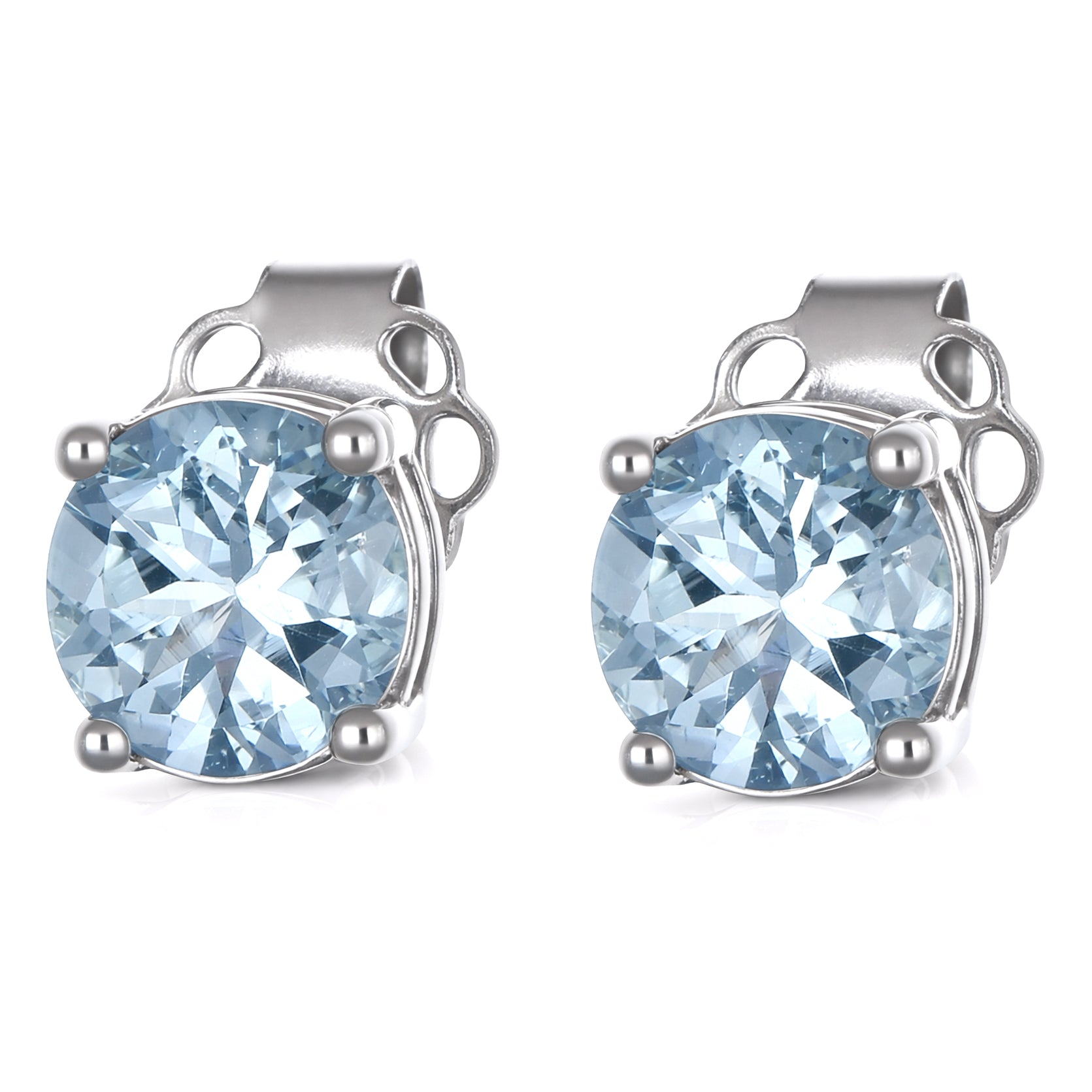 Orecchini - 18 carati Oro bianco - 0.54ct. tw. Acquamarina