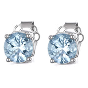 Orecchini - 18 carati Oro bianco - 0.54ct. tw. Acquamarina