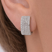 Orecchini - 18 carati Oro bianco - 1.29ct. tw. Diamante (Naturale)