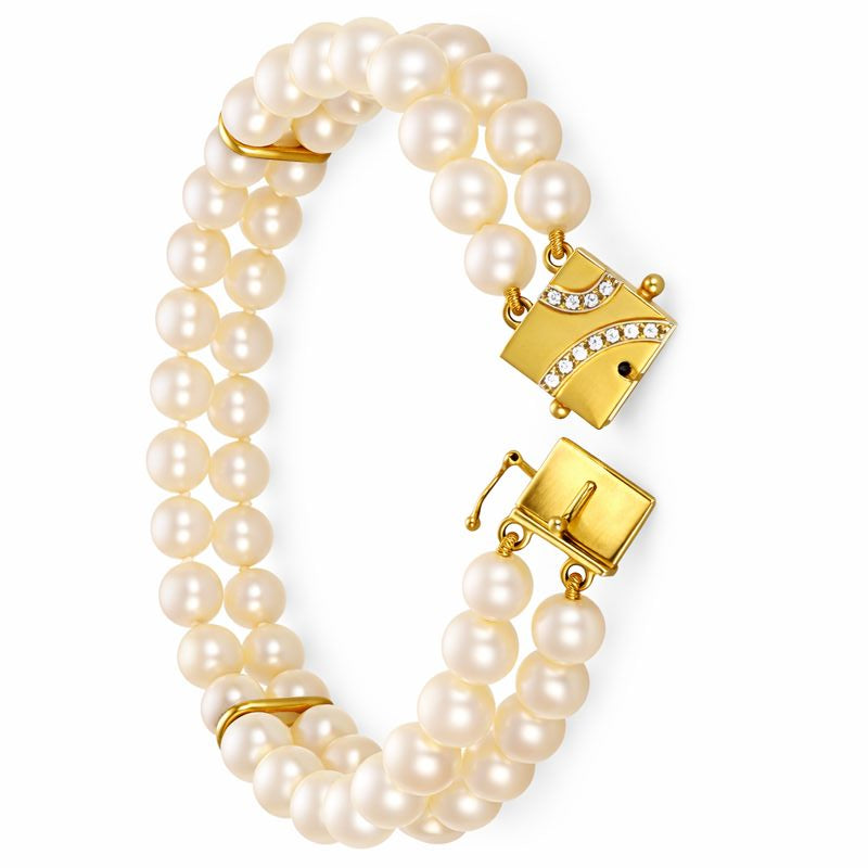 Bracciale - 18 carati Oro bianco, Oro giallo - 0.11ct. tw. Diamante (Naturale)