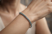 Bracciale - 18 carati Oro bianco - 2.16ct. tw. Zaffiro - Made in Italy - Handmade
