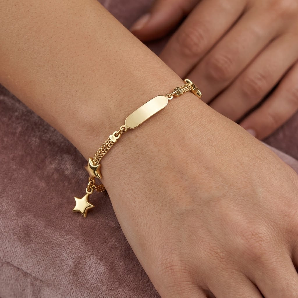 Bracciale - 18 carati Oro giallo - Made in Italy - Handmade