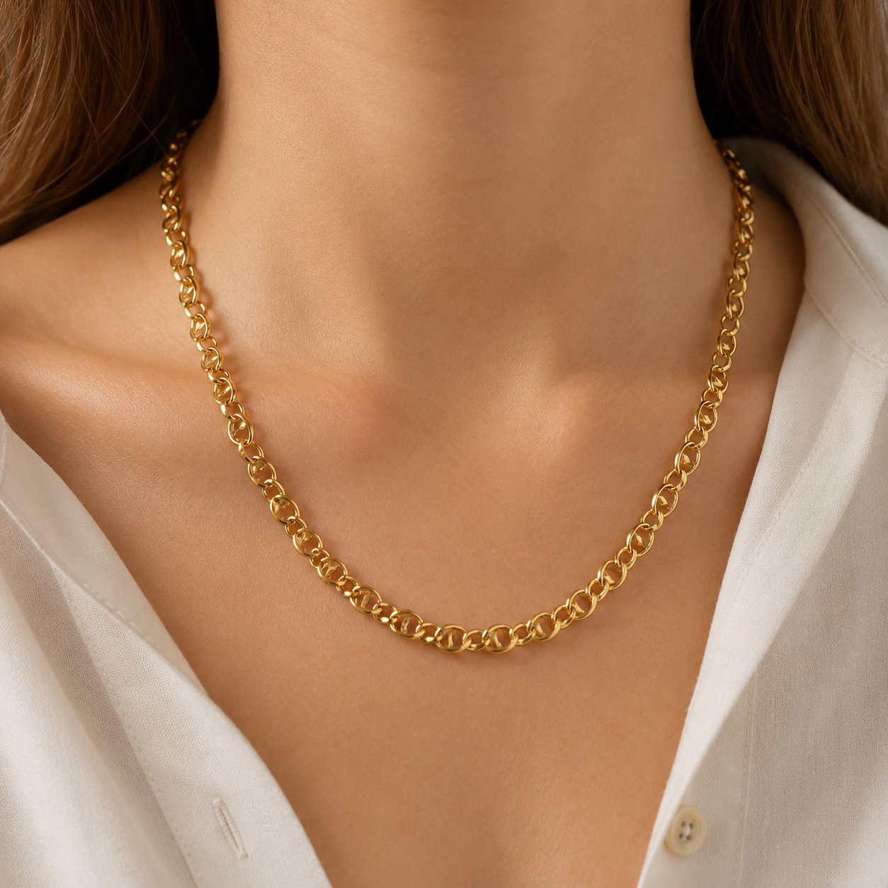Collana - 18 carati Oro giallo - Made in Italy - Handmade
