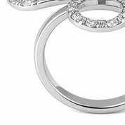 Anello - 18 carati Oro bianco - 0.25ct. tw. Diamante (Naturale) - Perla