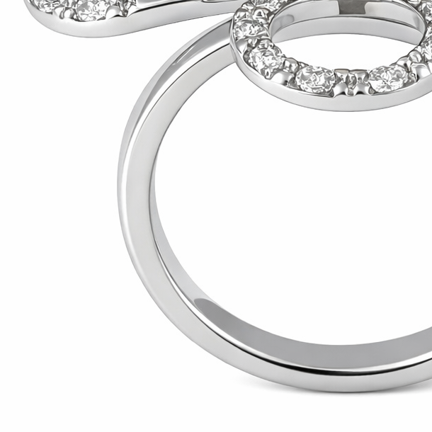 Anello - 18 carati Oro bianco - 0.25ct. tw. Diamante (Naturale) - Perla