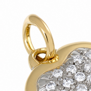 Ciondolo - 18 carati Oro giallo, Oro bianco - 0.20ct. tw. Diamante (Naturale) - Made in Italy - Handmade