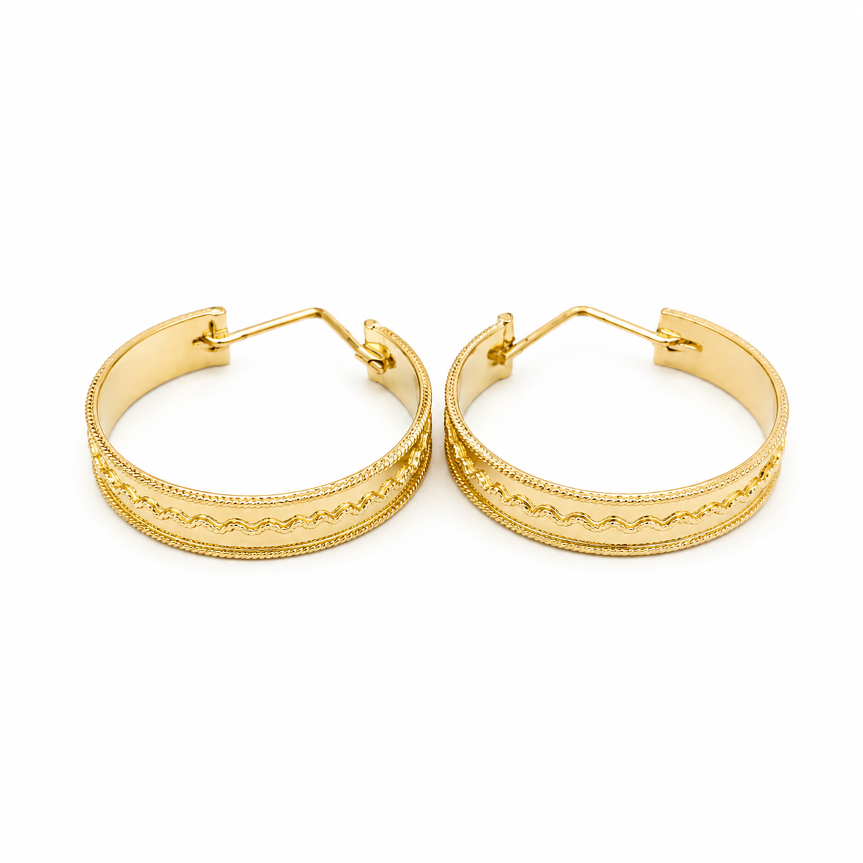 Orecchini - 18 carati Oro giallo - Made in Italy - Handmade