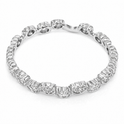 Anello - 18 carati Oro bianco Diamante (Naturale)