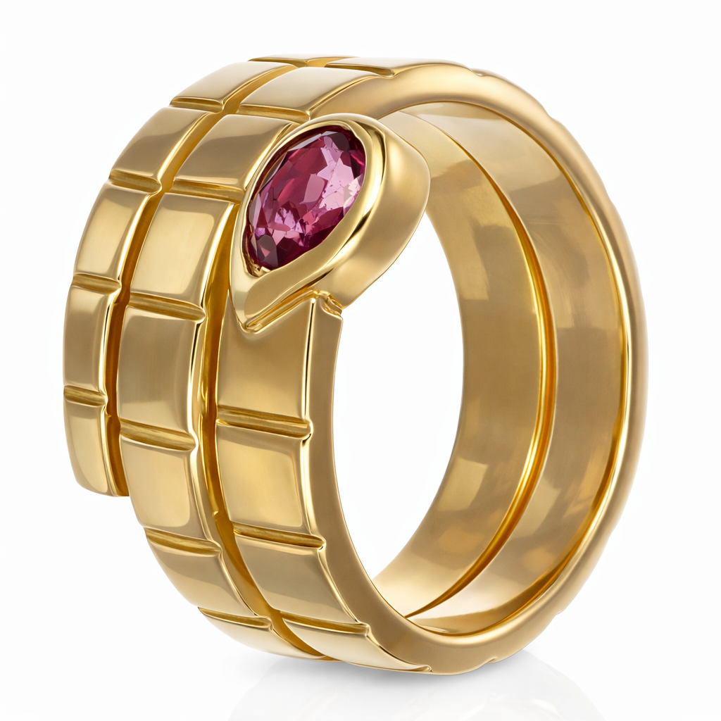 Anello - 18 carati Oro giallo - 0.60ct. tw. Rubino