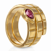 Anello - 18 carati Oro giallo - 0.60ct. tw. Rubino