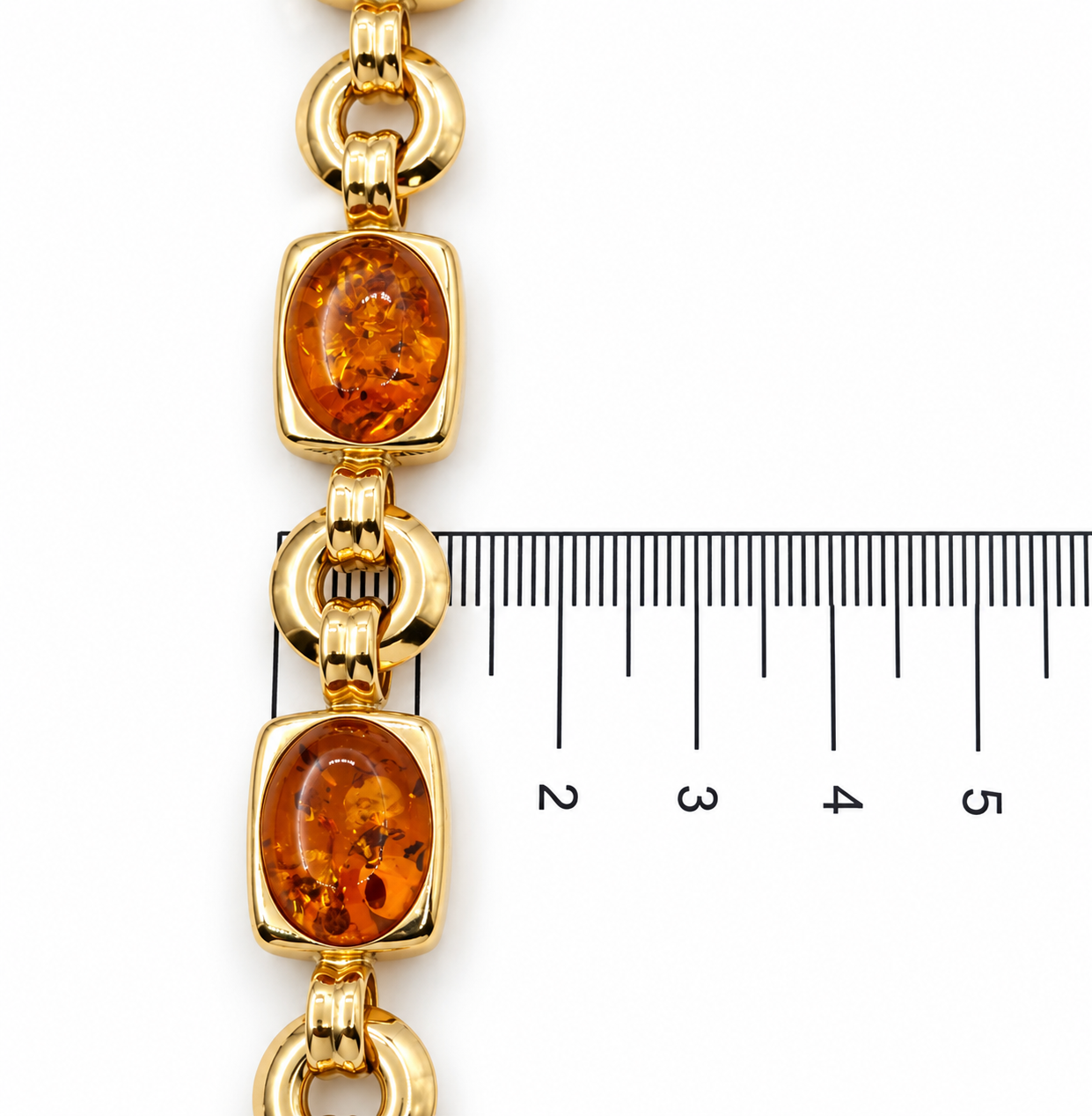 Bracciale - 18 carati Oro giallo - 30.00ct. tw. Ambra - Made in Italy - HandMade