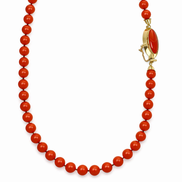 Collana - 18 carati Oro giallo Corallo