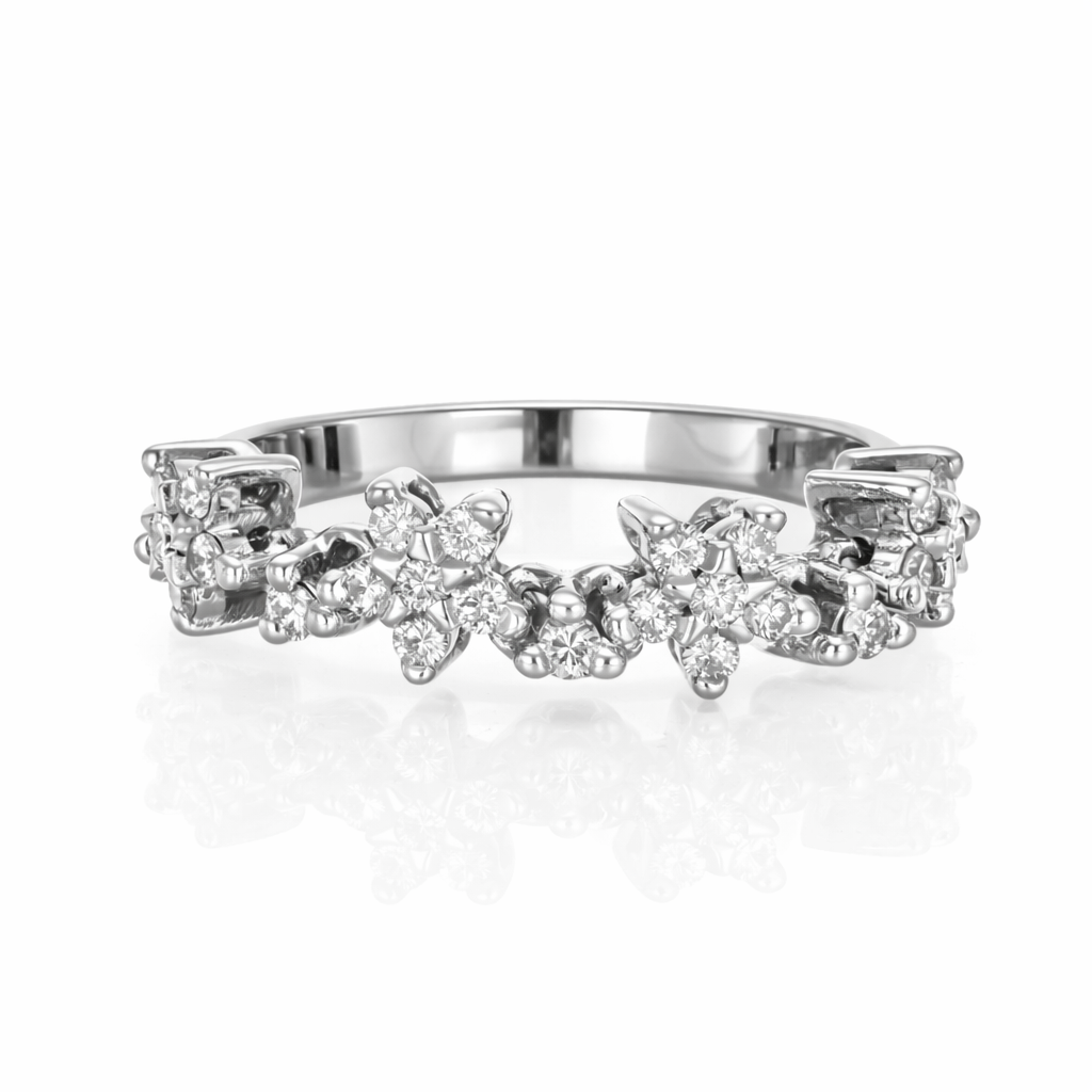 Anello - 18 carati Oro bianco - 0.70ct. tw. Diamante (Naturale)