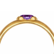 Anello - 18 carati Oro giallo - 0.50ct. tw. Ametista