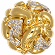 Anello - 18 carati Oro bianco, Oro giallo - 0.48ct. tw. Diamante (Naturale)