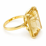 Anello - 18 carati Oro giallo - 8.00ct. tw. Quarzo - Made in Italy - Handmade