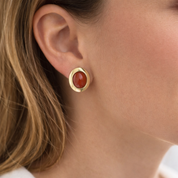 Orecchini - 18 carati Oro giallo Corallo