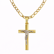 Collana in oro giallo e oro bianco 18 k