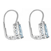Orecchini - 18 carati Oro bianco - 2.28ct. tw. Acquamarina - Diamante