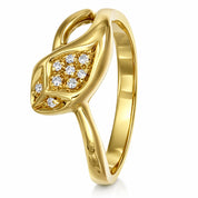 Anello - 18 carati Oro giallo - 0.09ct. tw. Diamante (Naturale)