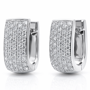 Orecchini - 18 carati Oro bianco - 1.29ct. tw. Diamante (Naturale)