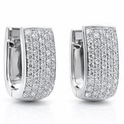 Orecchini - 18 carati Oro bianco - 1.29ct. tw. Diamante (Naturale)