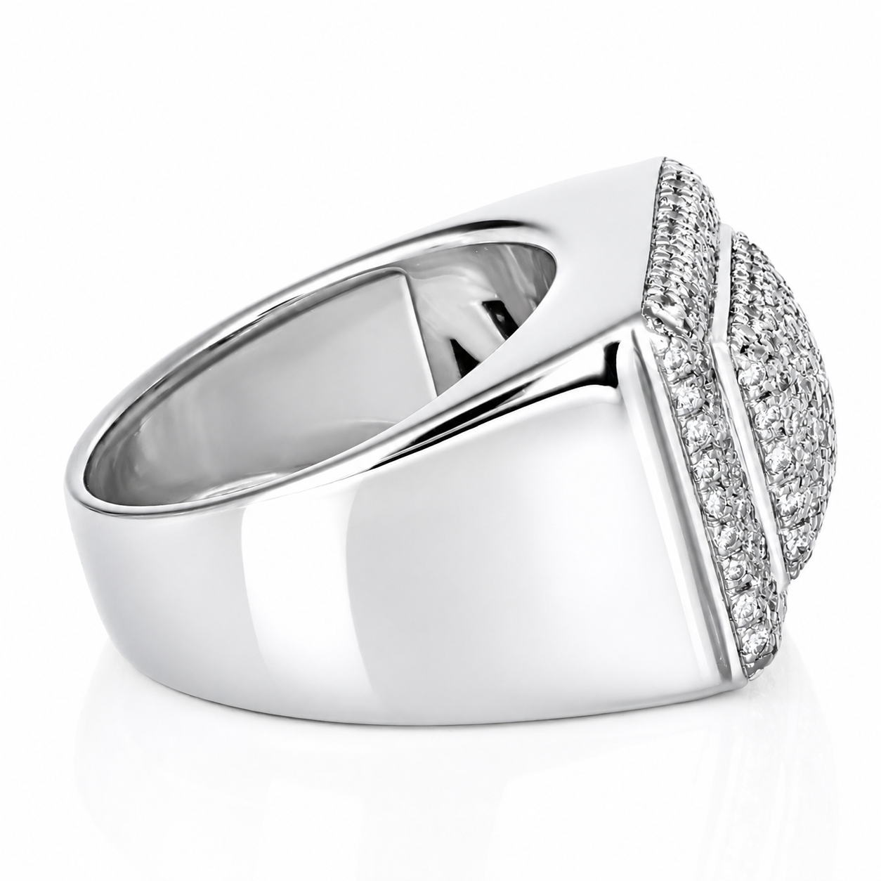 Anello - 18 carati Oro bianco - 1.08ct. tw. Diamante (Naturale) - Made in Italy - Handmade