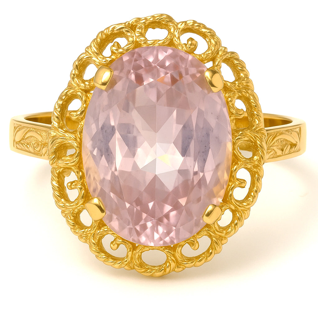 Anello - 18 carati Oro giallo - 6.50ct. tw. Quarzo