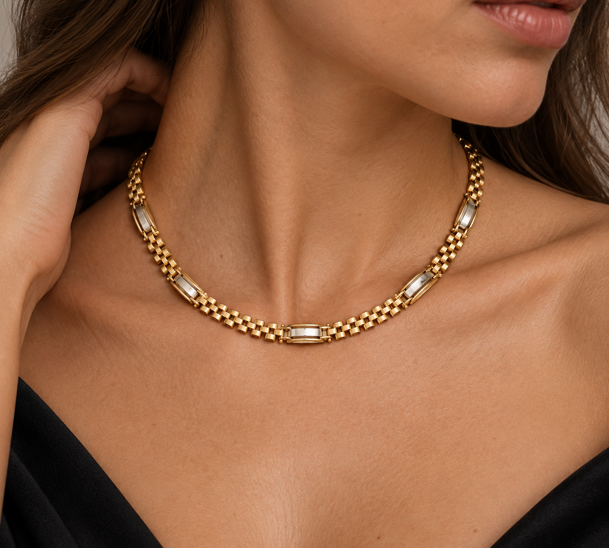 Collana - 18 carati Oro giallo, Oro bianco - Made in Italy
