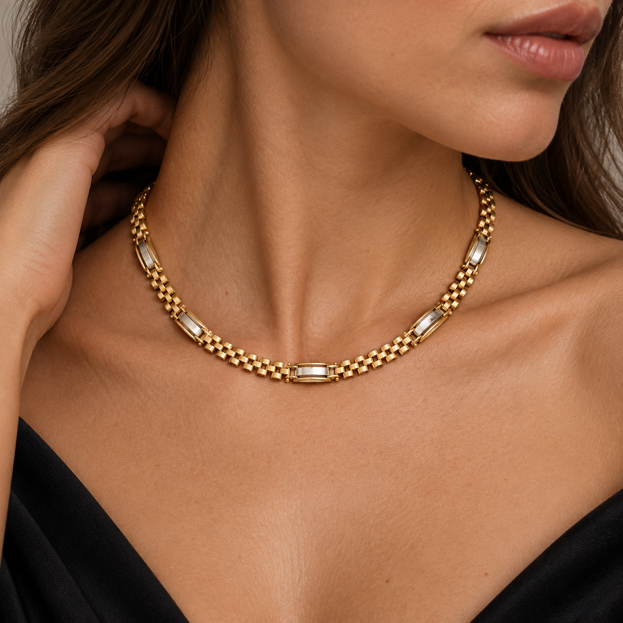 Collana - 18 carati Oro giallo, Oro bianco - Made in Italy