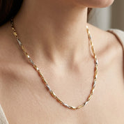 Collana - 18 carati Oro giallo, Oro bianco - Made in Italy - Handmade