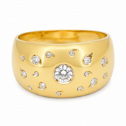Anello - 18 carati Oro giallo - 0.29ct. tw. Diamante (Naturale) - Made in Italy - Handmade