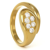 Anello - 18 carati Oro giallo - 0.36ct. tw. Diamante (Naturale)