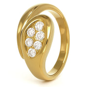 Anello - 18 carati Oro giallo - 0.36ct. tw. Diamante (Naturale)