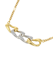 Collana - 18 carati Oro bianco, Oro giallo - 0.12ct. tw. Diamante (Naturale)