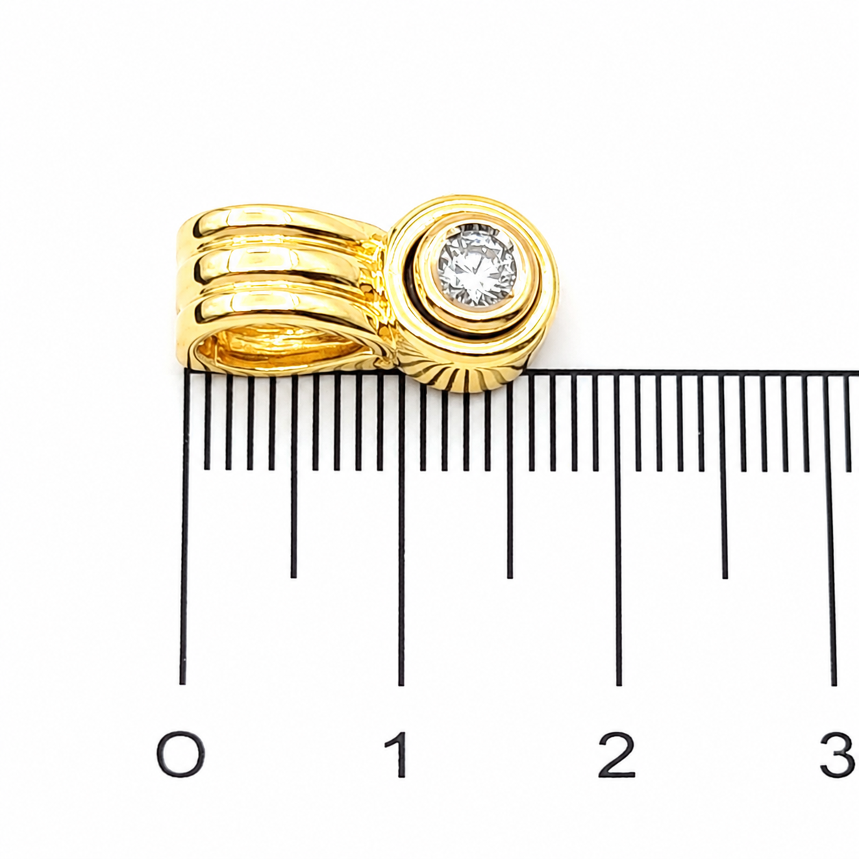 Ciondolo - 18 carati Oro bianco, Oro giallo - 0.18ct. tw. Diamante (Naturale) - Made in Italy - Handmade