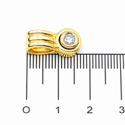 Ciondolo - 18 carati Oro bianco, Oro giallo - 0.18ct. tw. Diamante (Naturale) - Made in Italy - Handmade