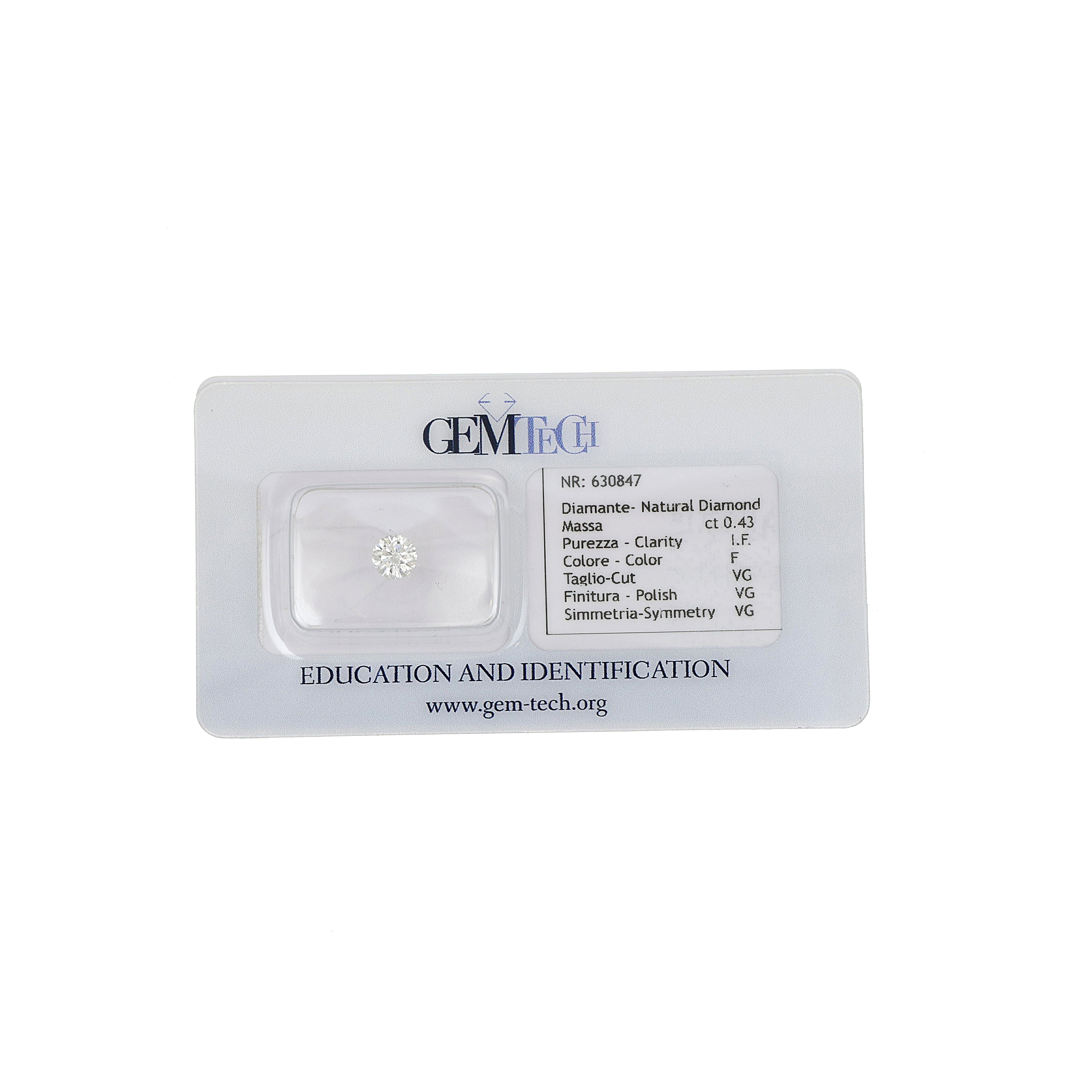 Diamante (Naturale) - 0.77 ct - Rotondo - Istituto Gemmologico Italiano (IGI)