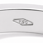 Anello - 18 carati Oro bianco- 0.73ct. tw. Zaffiro - Diamante - Made in Italy - HandMade