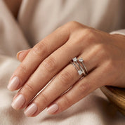 Anello - 18 carati Oro bianco - 0.30ct. tw. Diamante (Naturale) - Made in Italy