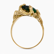Anello - 18 carati Oro giallo - 4.00ct. tw. Giada - Agata verde