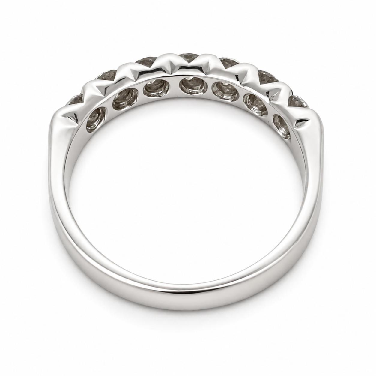 Anello - 18 carati Oro bianco - 0.56ct. tw. Diamante (Naturale) - Made in Italy - Handmade