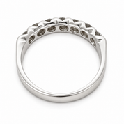Anello - 18 carati Oro bianco - 0.56ct. tw. Diamante (Naturale) - Made in Italy - Handmade