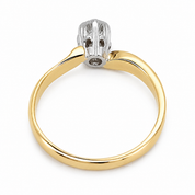 Anello - 18 carati Oro bianco, Oro giallo- 0.45ct. tw. Diamante (Naturale) - Made in Italy - Handmade