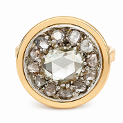 Anello - 18 carati Oro giallo, Argento - 1.80ct. tw. Diamante (Naturale) - Made in Italy - Handmade